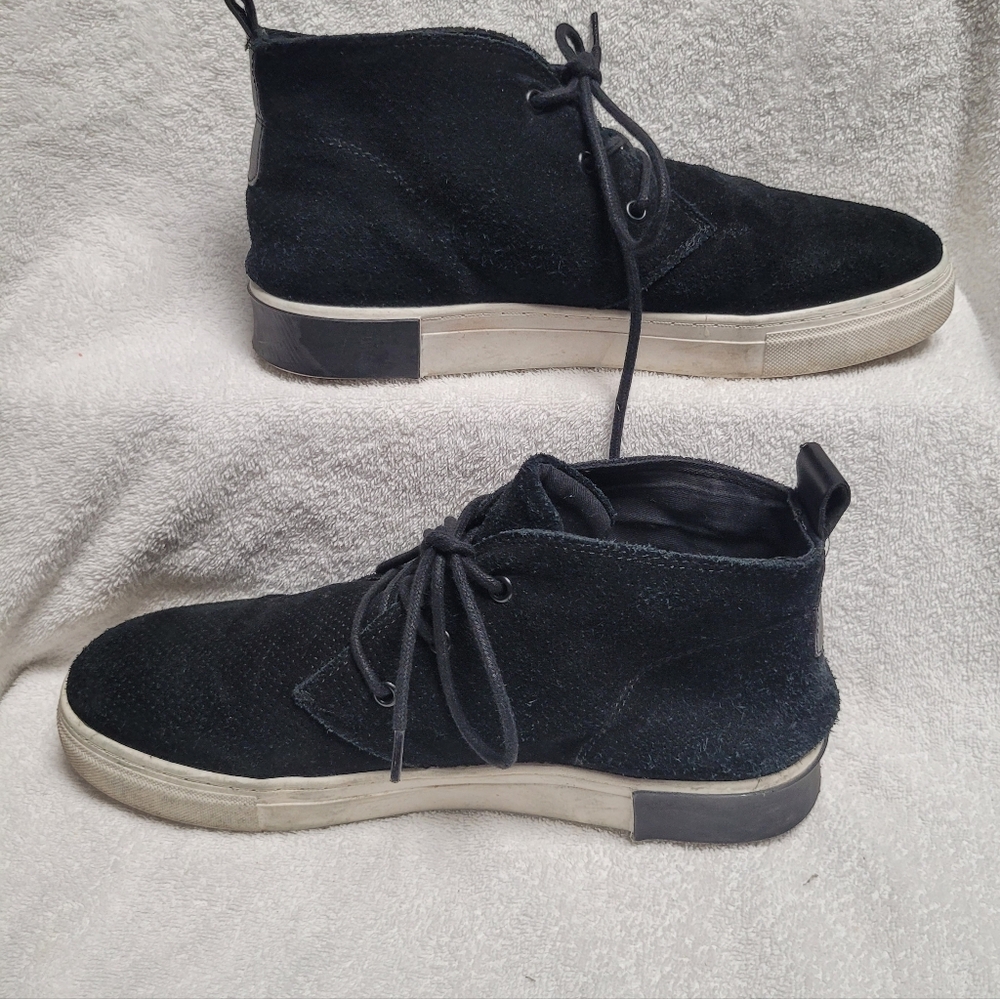 Strauss + Ramm Chukka Stylish Black Men's Leather Shoes Sneakers Streetwear